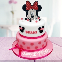 Minnie Mouse 2 Tier Fondant Cake
