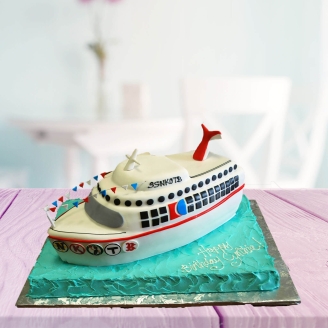 Special Ship Fondant Cake