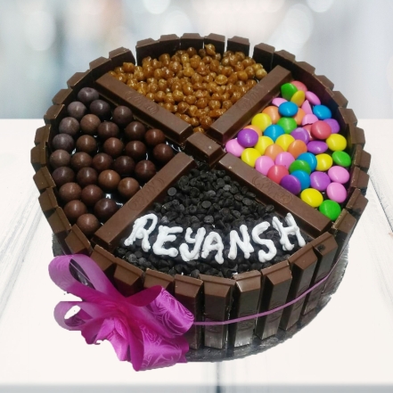 Choco KitKat Gems Cake