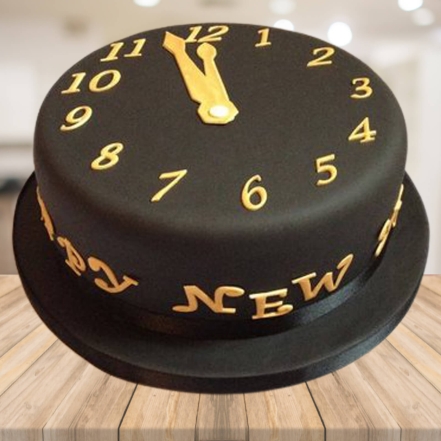Happy New Year 2023 Clock Cake