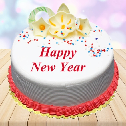 Happy New Year Vanilla Cake