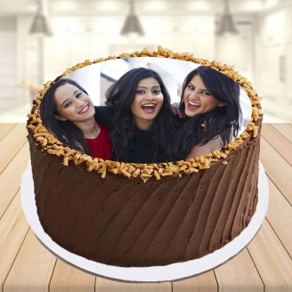 3 Best Friends Photo Cake