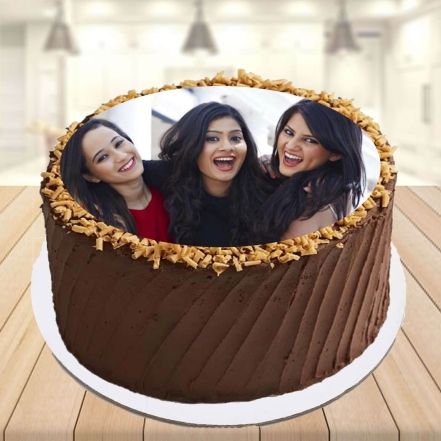 3 Best Friends Photo Cake