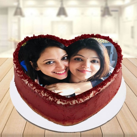 Photo Cake For 2 Beautiful Besties