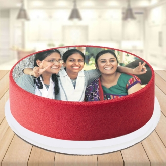 School Friends Photo Cake