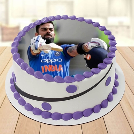 Photo Cake For Famous Cricketer
