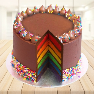 7 Layers Chocolate Rainbow Cake
