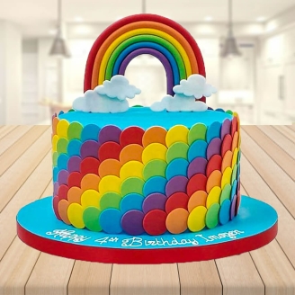 Fondant Rainbow Cake