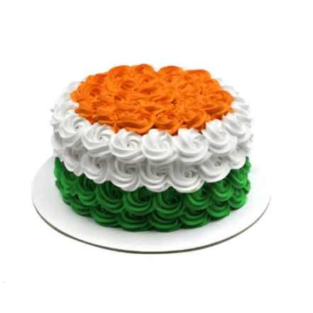 India Flag Vanilla Cake