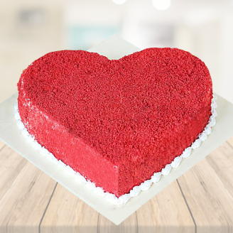 Lovely Heart Shape Red Velvet Cake