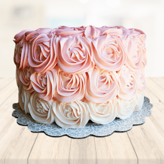 Lovely Swirl Rose Cake