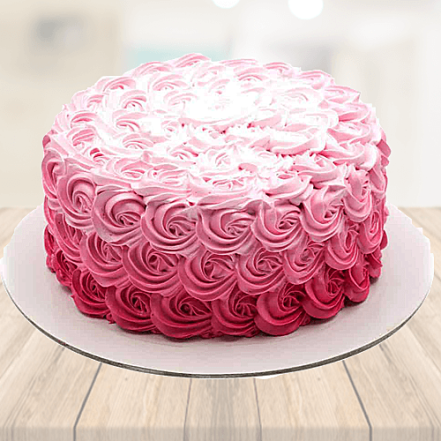 Pink Rose Cake