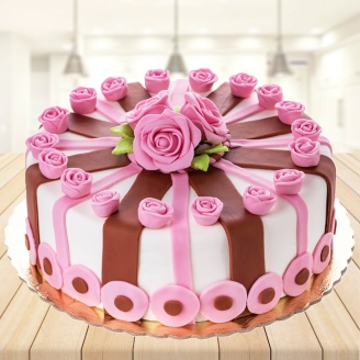 Girls Special Strawberry Fondant Cake