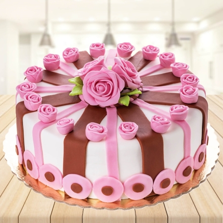Girls Special Strawberry Fondant Cake