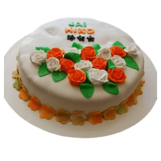 Tricolor Fondant Cake