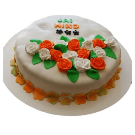 Tricolor Fondant Cake