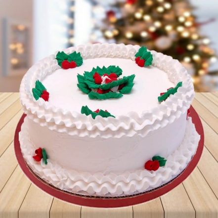 Merry Christmas Vanilla Cake