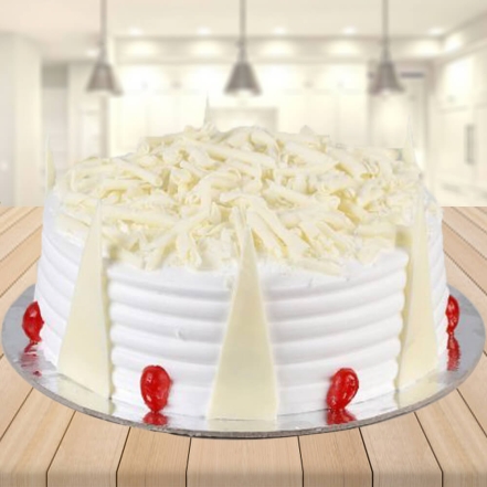 Simple White Forest Cake