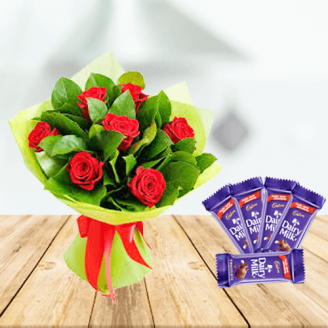 Red Roses With Chocolates