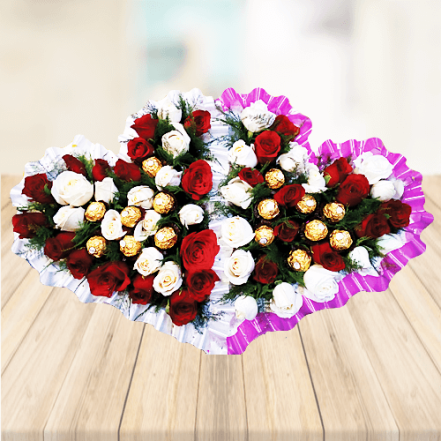Double Heart Shape Arrangement