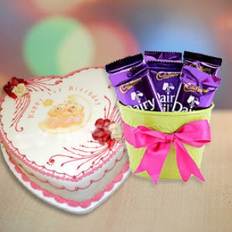 Vanilla Cake with Chocolates