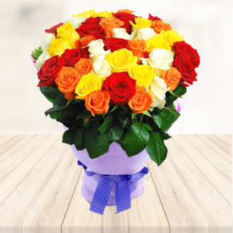 45 Mix Roses Bouquet