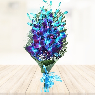 10 Blue Orchids Bouquet