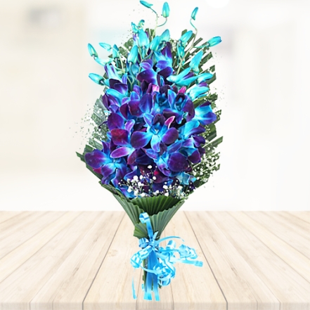 10 Blue Orchids Bouquet