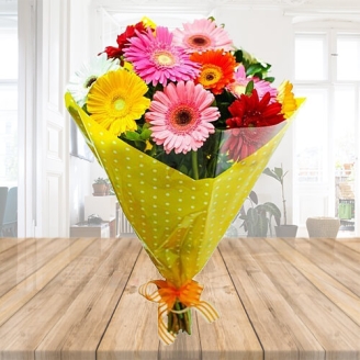 Bouquet of 10 Mix Gerberas