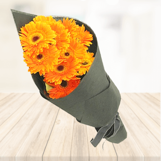 Bouquet of 10 Orange Gerberas