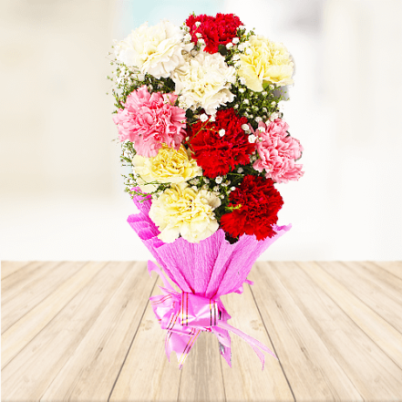 Bouquet of 10 Mix Carnations