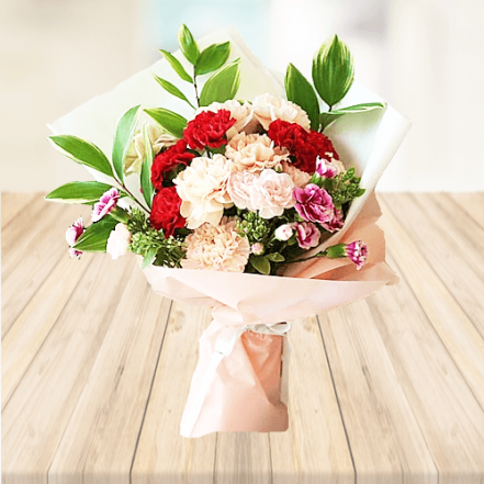 Bouquet of 6 Mix Carnations