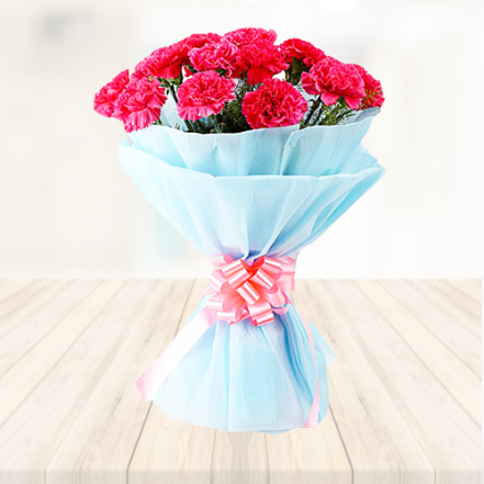 Bouquet of 7 Pink Carnations