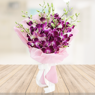 7 Purple Orchids Bouquet