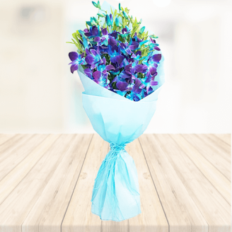 6 Blue Orchids Bouquet