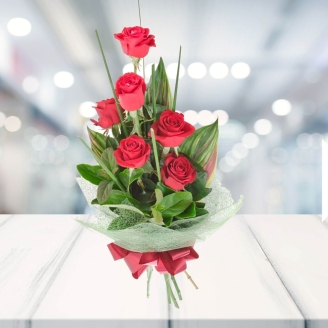 Marvelous 6 Red Roses Bouquet