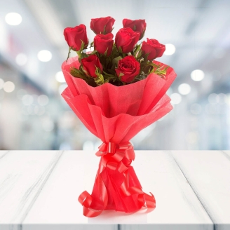 8 Red Roses Bouquet