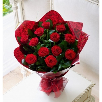 Enigmatic 12 Red Roses Bouquet