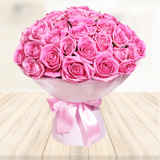 35 Pink Roses Bouquet