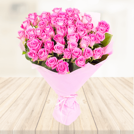 30 Pink Roses Bouquet