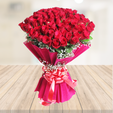 100 Red Roses Bouquet