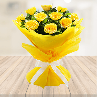 7 Yellow Roses Bouquet
