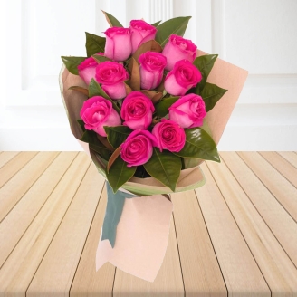 Surprise Her With 12 Roses Bouquet