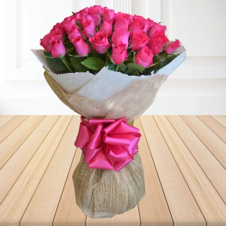 Pink Roses Bouquet For Love
