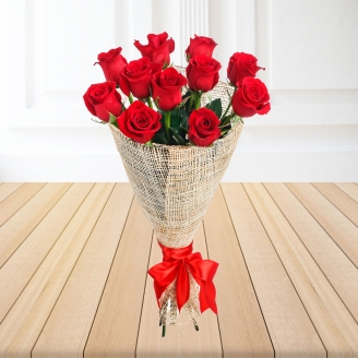Beautiful 11 Red Roses Bouquet