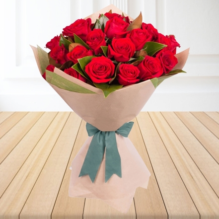Beautiful 25 Red Roses Bouquet