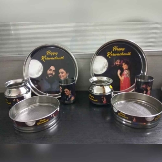 Custom Decorated Karva Chauth Thali