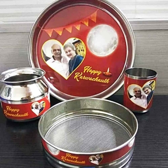 Photo Printed Thali For Karva Chauth