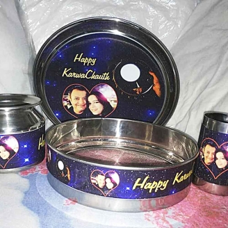 Printed Thali For Karva Chauth