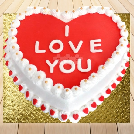 Love You Heart Shape Cake